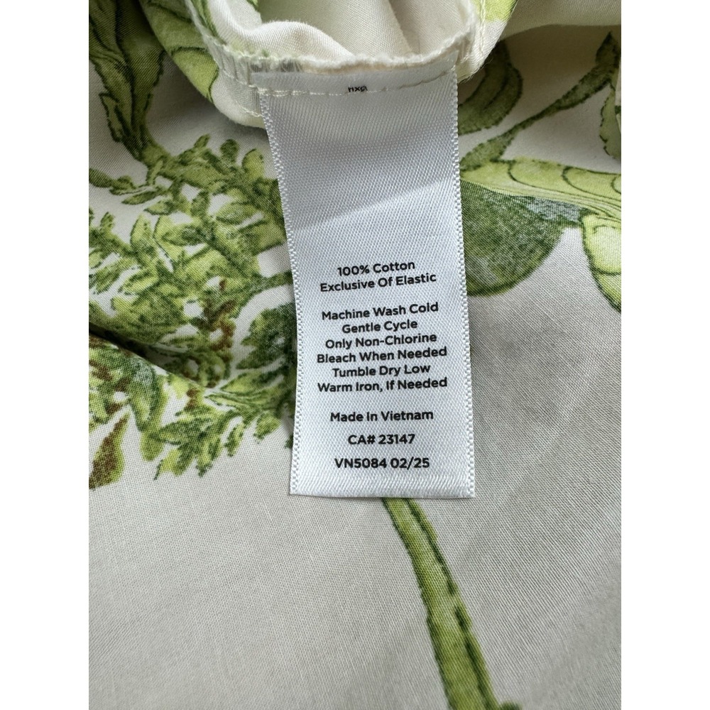 TALBOTS Modern Poplin Smocked Midi Dress size 4 Branching Floral EUC  P252036174 - Picture 13 of 16